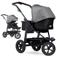 TFK mono 2 - Kombi Kinderwagen mit Luftrad-Set premium grau