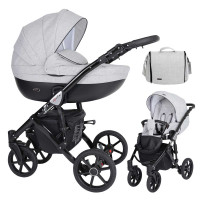Kunert Kinderwagen Mila Black Frame MI-06 grau meliert