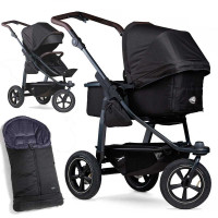 TFK mono 2 schwarz Kombi Kinderwagen mit Fusack 2023