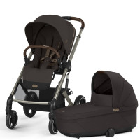 Cybex Balios S Lux Chocolate Brown | Rahmen taupe Kombi Kinderwagen 2in1