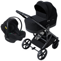 Avionaut Sirius Black 3-in-1 Kinderwagen Bundle mit Babyschale Cosmo Airflow