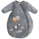 Jacky Baby Schlafsack Lama graumelange abnehmbare rmel wattiert Kuschelfleece Gr. 50 - 86