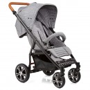 Gesslein S4 Air+ grau meliert Ledergriff cognac Gestell schwarz Sportwagen und Buggy