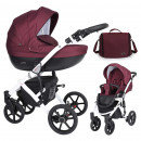 Kunert Kinderwagen Mila White Frame MI-01 bordeaux