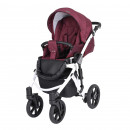 Kunert Kinderwagen Mila White Frame MI-01 bordeaux