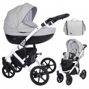 Kunert Kinderwagen Mila White Frame MI-06 grau meliert