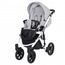 Kunert Kinderwagen Mila White Frame MI-06 grau meliert