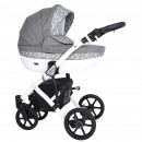 Kunert Kinderwagen Mila Black Frame MI-15-W gray check