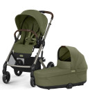 Cybex Balios S Lux Moss Green | Rahmen taupe Kombi Kinderwagen 2in1