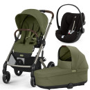 Cybex Balios S Lux Moss Green | Kinderwagen Bundle S 3in1 inkl. Babyschale Cloud G